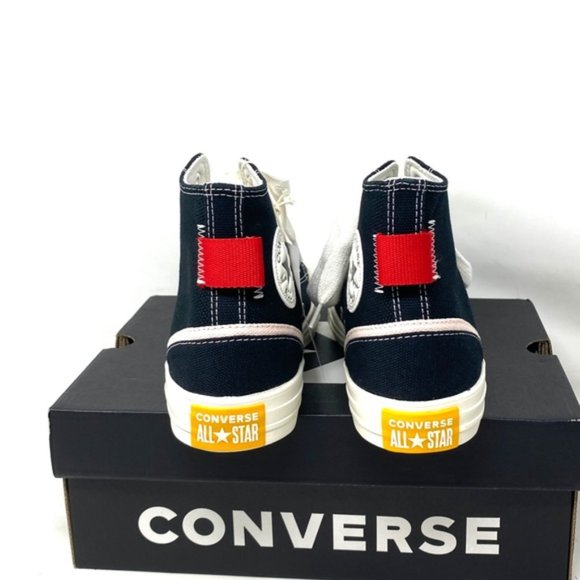Converse Ctas High Top Shoes Casual Canvas Sneakers Black Red For Women A07118C - Picture 4 of 9